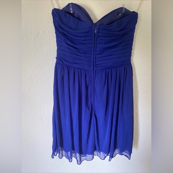 Size 3 Strapless Blue Dress - Picture 3 of 3